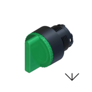 RS PRO 3 Position Illuminated Selector Switch Head, 22.5 mm Cutout, Green Handle, IP65 238-3936
