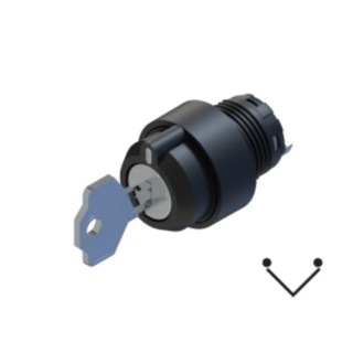 RS PRO 2-position Key Switch Head, Maintained, 22.5 mm Cutout 238-3944