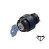 RS PRO 3-position Key Switch Head, Spring Return, 22.5 mm Cutout, IP65, Black, Plastic Body 238-3949
