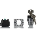 RS PRO Key Selector Switch 1 NO Contact 22.5 mm Cutout Diameter 2 Positions Maintained 238-3956