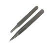 RS PRO 120mm Low Carbon Austenitic Steel Straight Tweezer Set 2 Piece Anti-Magnetic Anti-Acid 238-0672