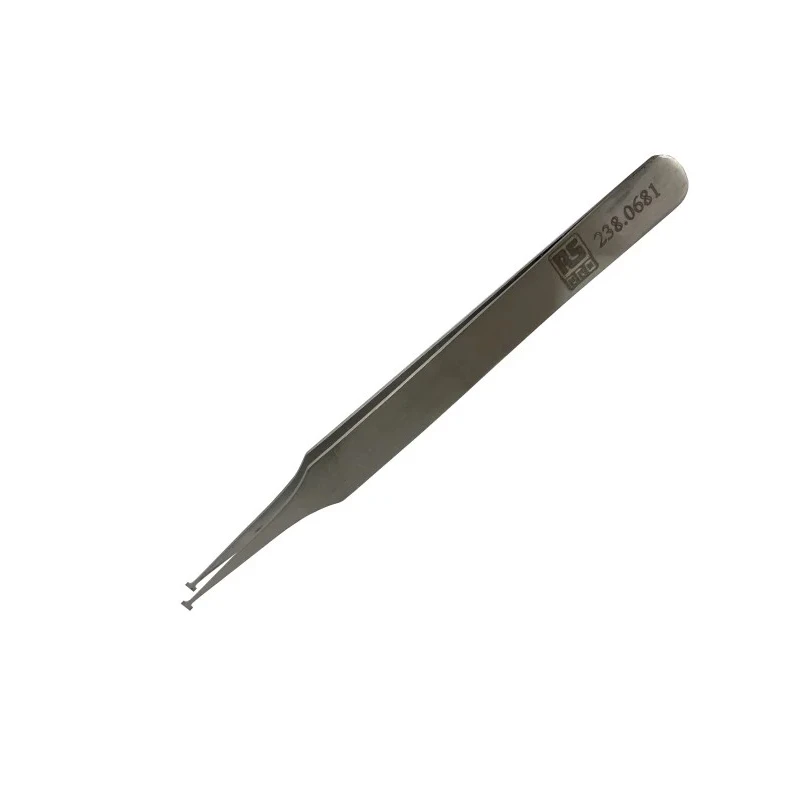 RS PRO 120mm Low Carbon Austenitic Steel Angled Tweezer 238-0681