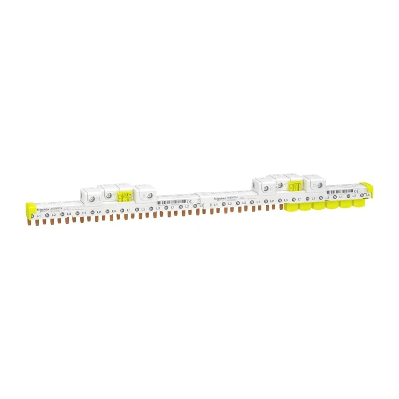 Schneider Electric 1 Phase 3P+N Acti9 iDT40 63A Current Rating Busbar, 9 mm Pitch A9XPP724