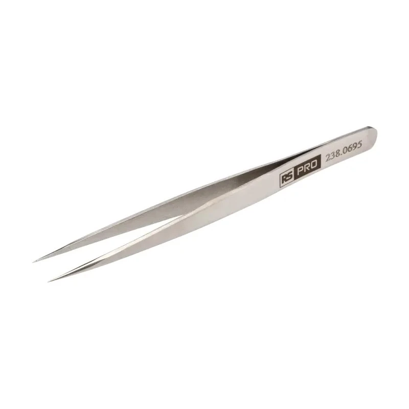 RS PRO 120mm Low Carbon Austenitic Steel Strong Tweezer 238-0695