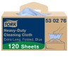 Tork Blue Heavy-Duty Non-Woven Fabric Cleaning Cloths, Dry Use, Box of 120, 61.5 x 35.5 cm, Repeat Use 530276