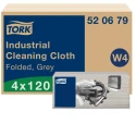 Tork Grey Non-Woven Fabric Cloths for Industrial Cleaning, Dry Use, Box of 120 Per Pack, 415 x 355 mm, Repeat Use 520679