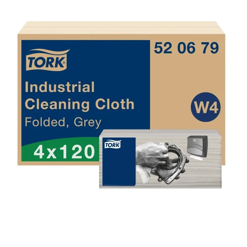 Tork Grey Non-Woven Fabric Cloths for Industrial Cleaning, Dry Use, Box of 120 Per Pack, 415 x 355 mm, Repeat Use 520679