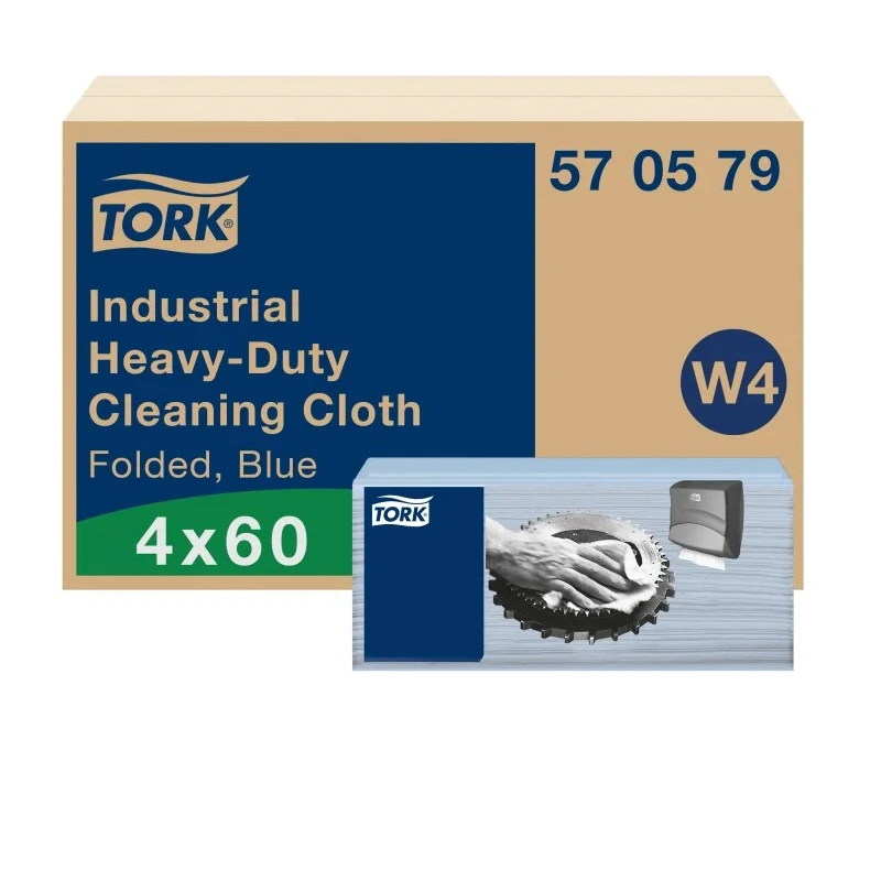 Tork Blue Non-Woven Fabric Heavy Duty Cleaning Cloths Dry Use Box of 60 41.5 x 35.5 CM 570579