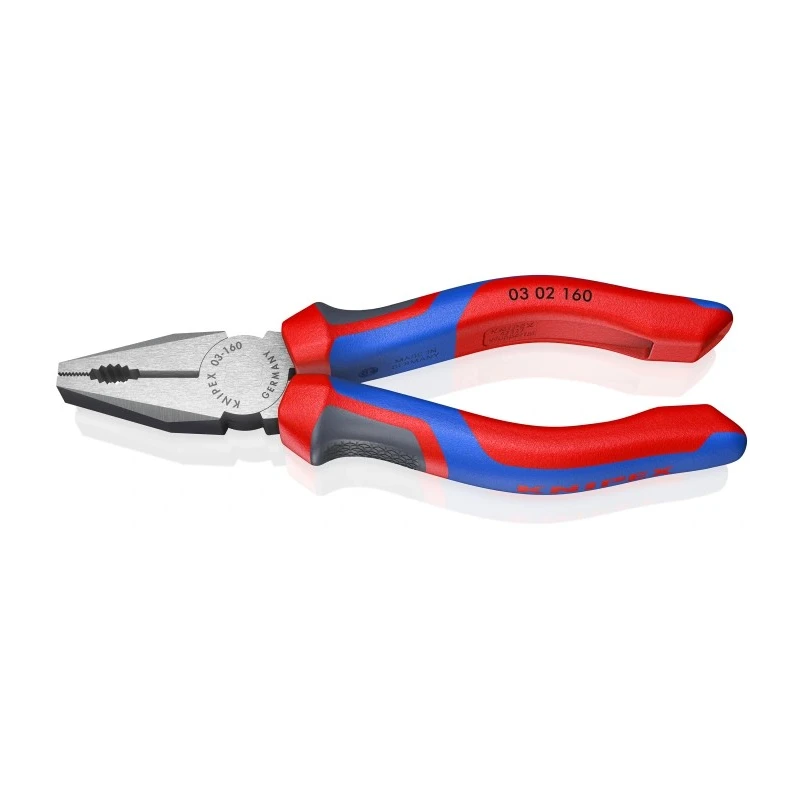Knipex Combination Plier, Polished Special Quality Tool Steel, 160mm Overall Length 03 02 160