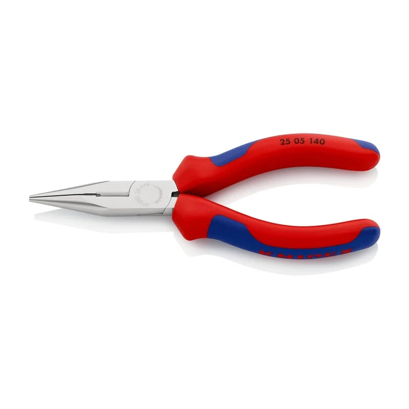 Knipex Long Nose Plier Pointed, 140mm Overall Length, 42mm Jaw Length, Vanadium Electric Steel 25 05 140