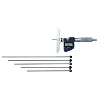 Mitutoyo 150 mm Metric Depth Gauge Micrometre Model , ±0.003 mm Accuracy, 0.001 mm Resolution, Carbide Tipped 329-250-30