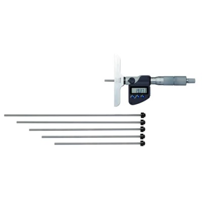 Mitutoyo 150 mm Metric Depth Gauge Micrometre Model , ±0.003 mm Accuracy, 0.001 mm Resolution, Carbide Tipped 329-250-30