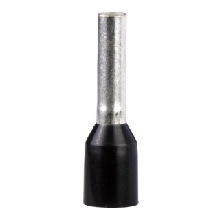 Schneider Electric Linergy AZ5 Insulated Crimp Bootlace Ferrule, 8.2 mm Pin Length, 2.1 mm Pin Diameter, Black, 1.5 AZ5CE015