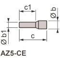Schneider Electric Linergy AZ5 Insulated Crimp Bootlace Ferrule, 8.2 mm Pin Length, 2.1 mm Pin Diameter, Black, 1.5 AZ5CE015