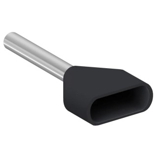 Schneider Electric Linergy AZ5 Insulated Crimp Bootlace Ferrule 1.5 mm Pin Diameter 8 mm Pin Length Black AZ5DE015