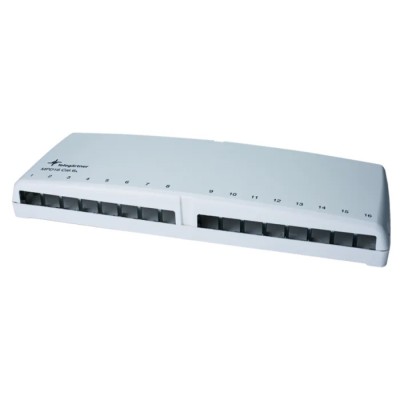 Telegartner RJ Patch Panel 16 Port 110 mm Rack Height White H02000A0107
