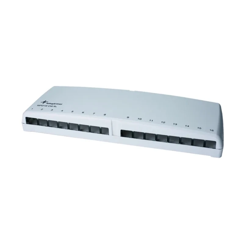 Telegartner RJ Patch Panel 16 Port 110 mm Rack Height White H02000A0107