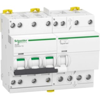 Schneider Electric Residual Current Circuit Breaker with Overload Protection 25A Current Rating 3-Pole 30 mA Trip A9DX3725