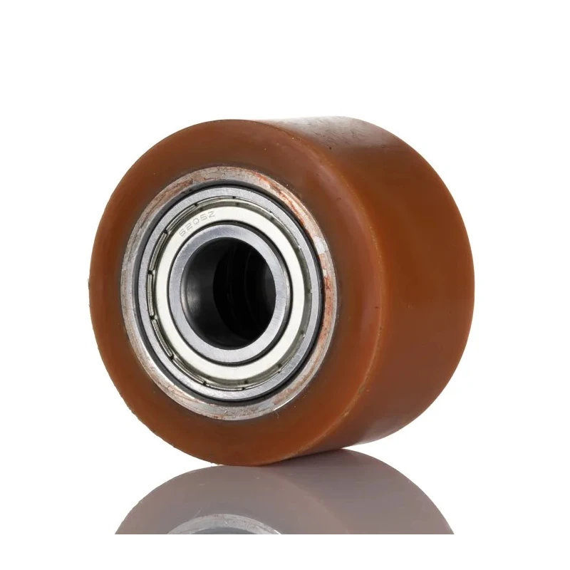 LAG Orange Polyurethane Trolley Wheel 500 kg Load Capacity, 82mm Diameter, 51mm Width, 25mm Bore, Steel Hub with 1698 CC