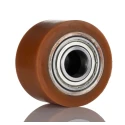 LAG Orange Polyurethane Trolley Wheel 500 kg Load Capacity, 82mm Diameter, 51mm Width, 25mm Bore, Steel Hub with 1698 CC