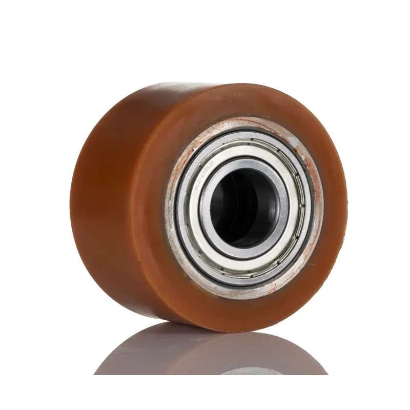LAG Orange Polyurethane Trolley Wheel 500 kg Load Capacity, 82mm Diameter, 51mm Width, 25mm Bore, Steel Hub with 1698 CC