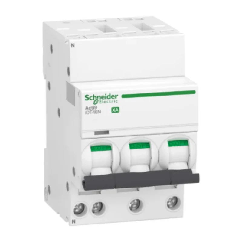 Schneider Electric Acti9 Acti9 iDT40 Miniature Circuit Breaker, 3-Pole, 6A, Type C, 400V AC, 6000 A Breaking A9PA4706