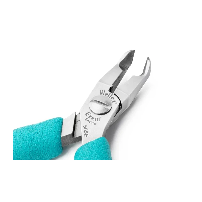 Erem ESD Flush Tip Cutter, Oblique Hand Tool, 120mm Length, High Grade Special Tool Steel Jaws, 1.2mm Cutting Capacity 555E