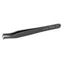 Erem 4.5in Carbon Steel Oblique ESD Safe Tweezer B15AGS