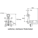 Honeywell Technologies GLA Series Roller Lever Limit Switch 1 NO/1 NC IP67 Die Cast Zinc Housing 600V ac 