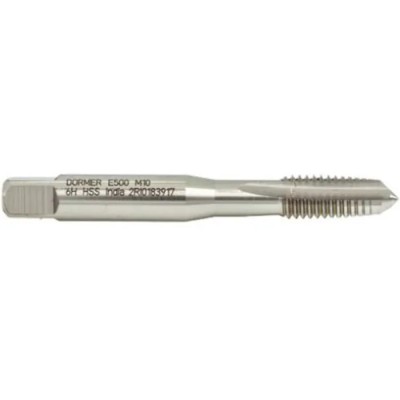 Dormer Metric Standard Machine Threading Tap M3.5 Thread Size, HSS Material, 50mm Length E500M3.5NO1