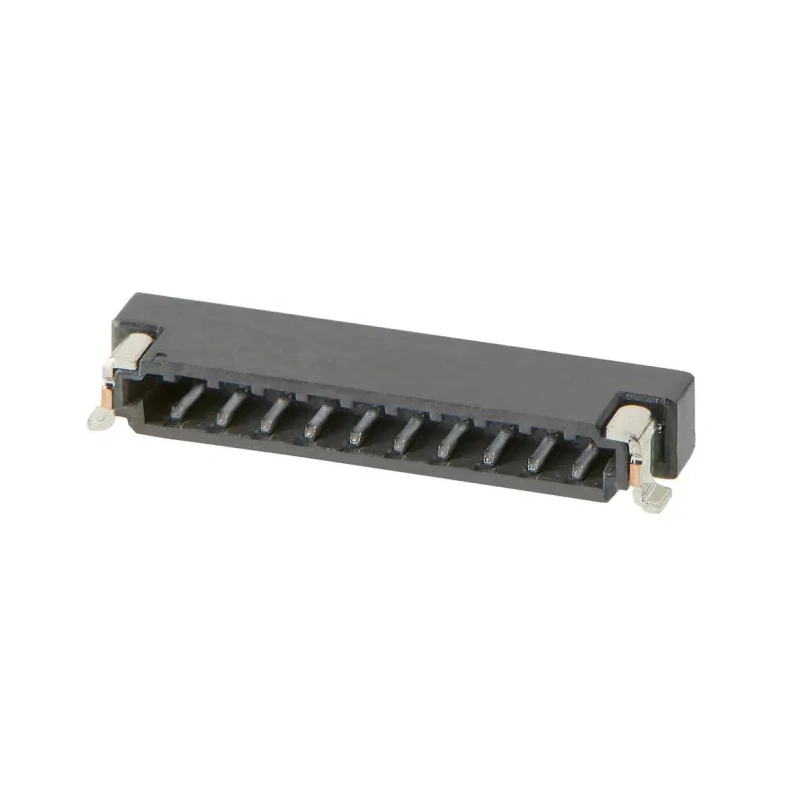 Molex Zero-Hachi Series Right Angle Surface PCB Header, 10 Contacts, 0.8 mm Pitch, 1 Row, Shrouded 214721-0100
