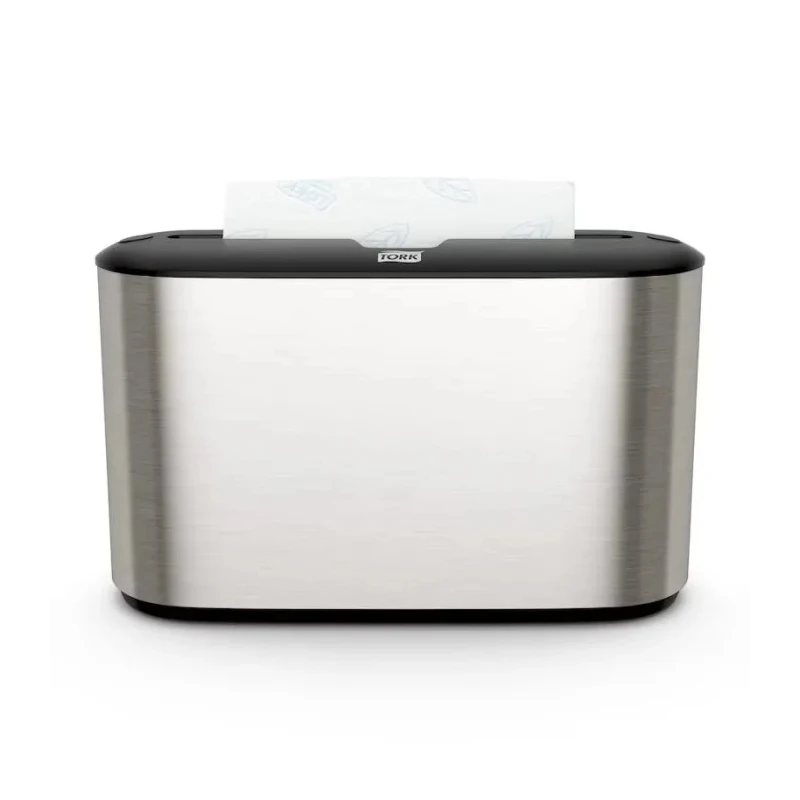 Tork Stainless Steel Grey Wall Folded Hand Towel Dispenser, 116 mm x 218 mm x 323 mm 460005