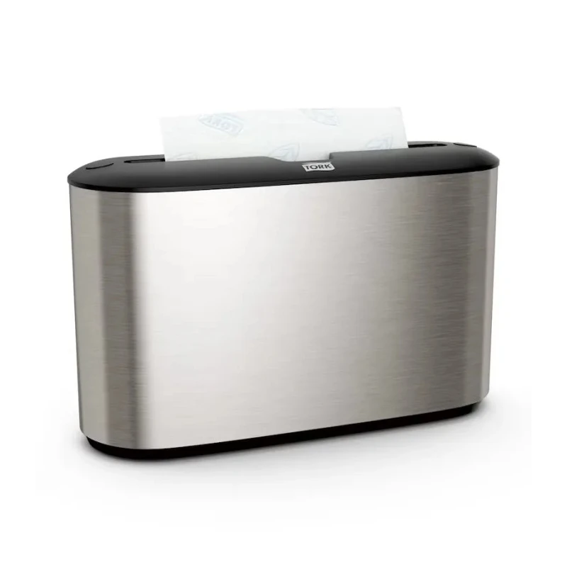 Tork Stainless Steel Grey Wall Folded Hand Towel Dispenser, 116 mm x 218 mm x 323 mm 460005