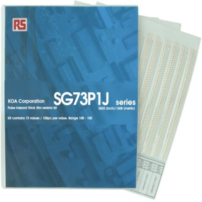 KOA Thick Film Surface Mount Resistor Kit SG73P 1W Power Rating 10 Ω to 10 kΩ 7300 Pieces SG73P