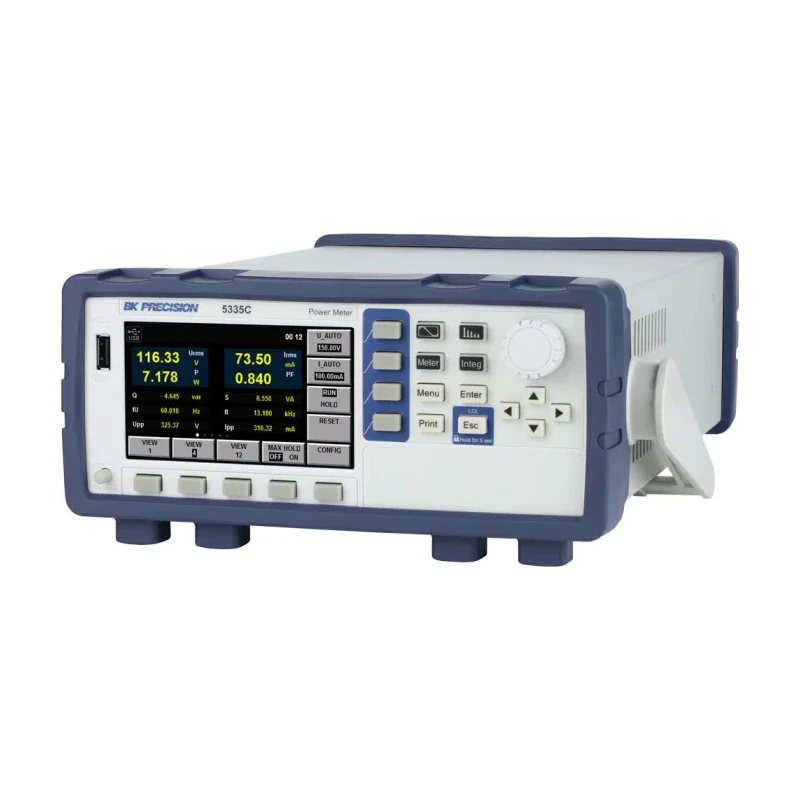 BK Precision Single-Phase AC/DC Power Meter, 12 kW Max, 600 Vrms, 20 Arms, LCD Display BK5335C