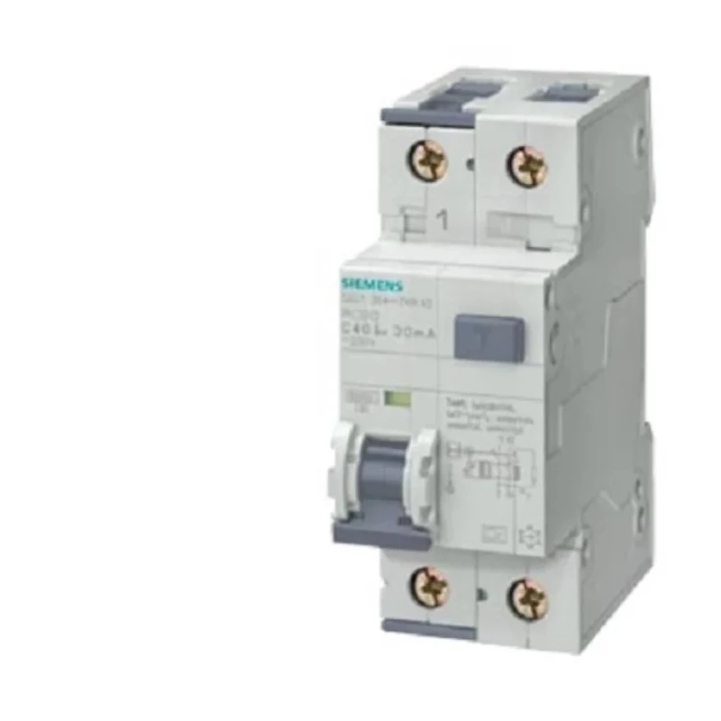 Siemens Residual Current Circuit Breaker with Overload Protection 10A Current Rating 2-Pole 10mA Trip 5SU1154-7KK10
