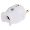 Kopp 16A 250V Type F German Schuko Mains Plug Cable Mount Polymer Body White Screw Termination 1757.0200.0