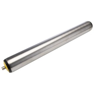 Interroll Stainless Steel Round Conveyor Roller Spring Loaded 50 mm Diameter x 400 mm Length, 840 N Dynamic 17XQNAAKAC - 400