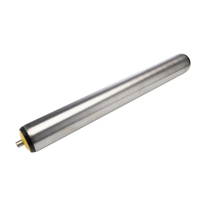 Interroll Stainless Steel Round Conveyor Roller Spring Loaded 50 mm Diameter x 400 mm Length, 840 N Dynamic 17XQNAAKAC - 400