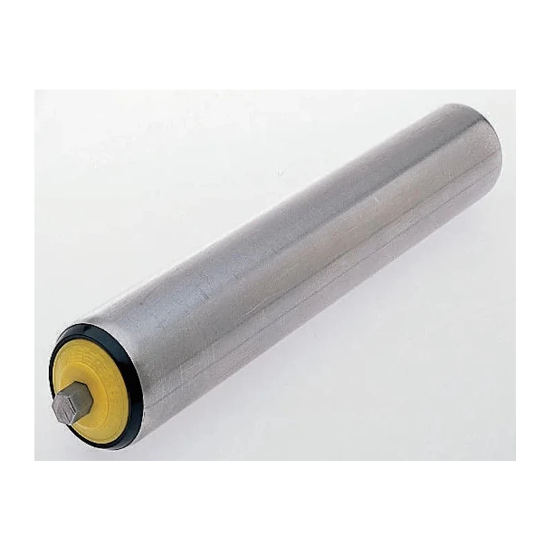 Interroll Stainless Steel Round Conveyor Roller Spring Loaded 50 mm Dia. x 300 mm L, 10 mm Spindle 17XQNAAKAC - 550
