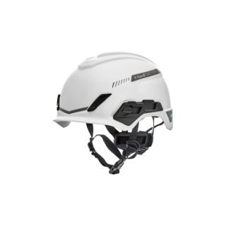 MSA Safety V-Gard White Safety Helmet High Performance Polyethylene Ventilated Adjustable Chin Strap Included 10194783