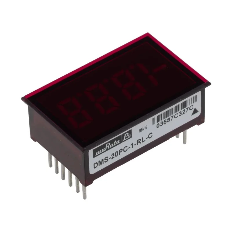 Murata Power Solutions Digital Voltmeter AC/DC, 22 mm Cutout Height, 34 mm Cutout Width, Depth 17.45 mm DMS-20PC-1-RL-C