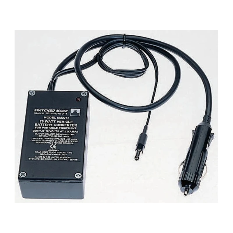Custom Power Design Laptop Car Charger Plug-In Max Input 12V dc Max Output 15V dc, 2.4 A SM3753