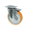 Guitel Hervieu Braked Swivel Castor 800 kg Capacity 250 mm Wheel Diameter Polyurethane UP5RD250-23BM