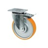 Guitel Hervieu Braked Swivel Castor 800 kg Capacity 250 mm Wheel Diameter Polyurethane UP5RD250-23BM