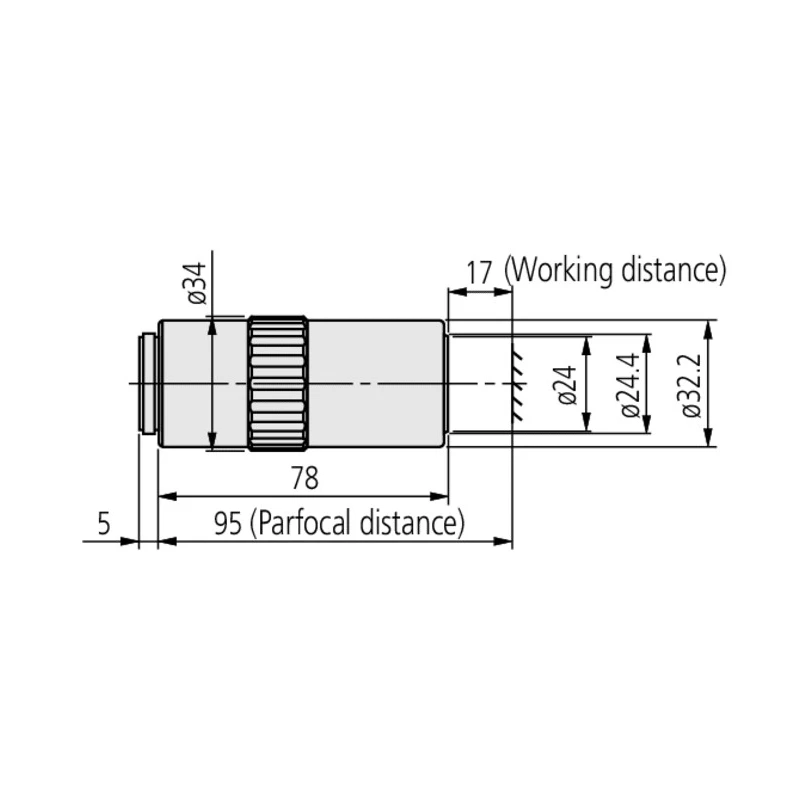 Mitutoyo Long Working Distance Lens for Microscope 378-823-15