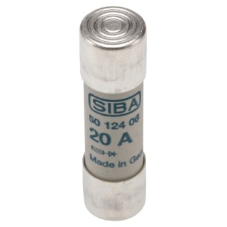 SIBA 20A Fast Acting Ceramic Cartridge Fuse 14 x 51 mm, 690V AC, URZ Series 50-124-06/20A