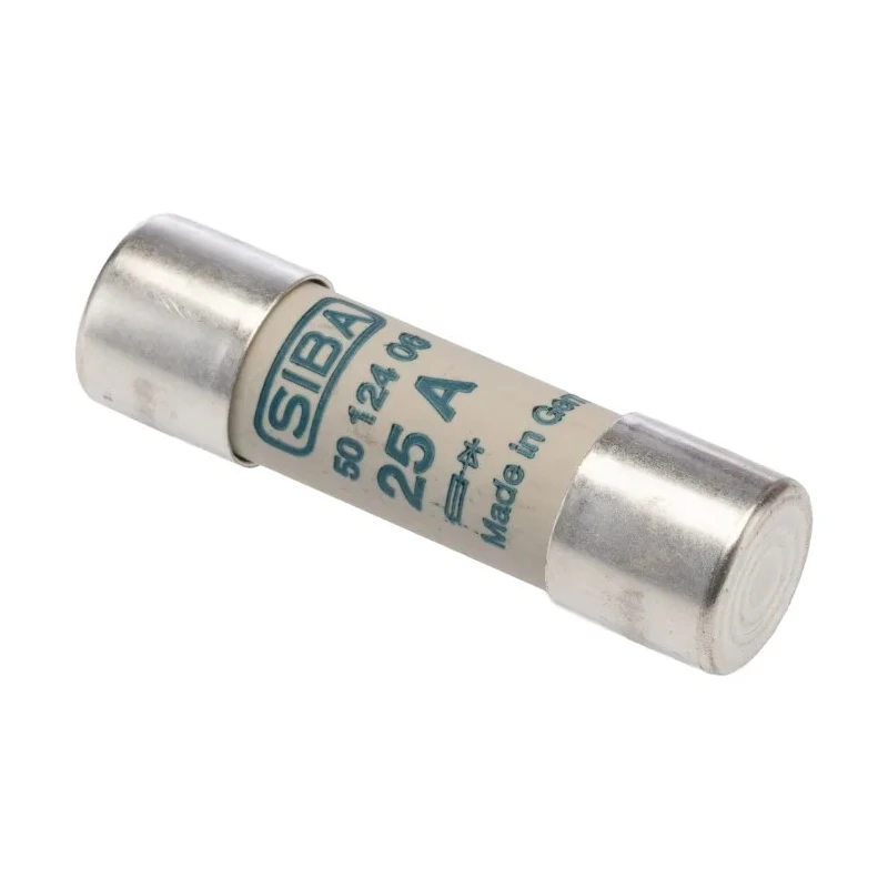 SIBA 25A Ceramic Cartridge Fuse 14 x 51 mm 690V AC Fast Acting URZ Series 50-124-06/25A