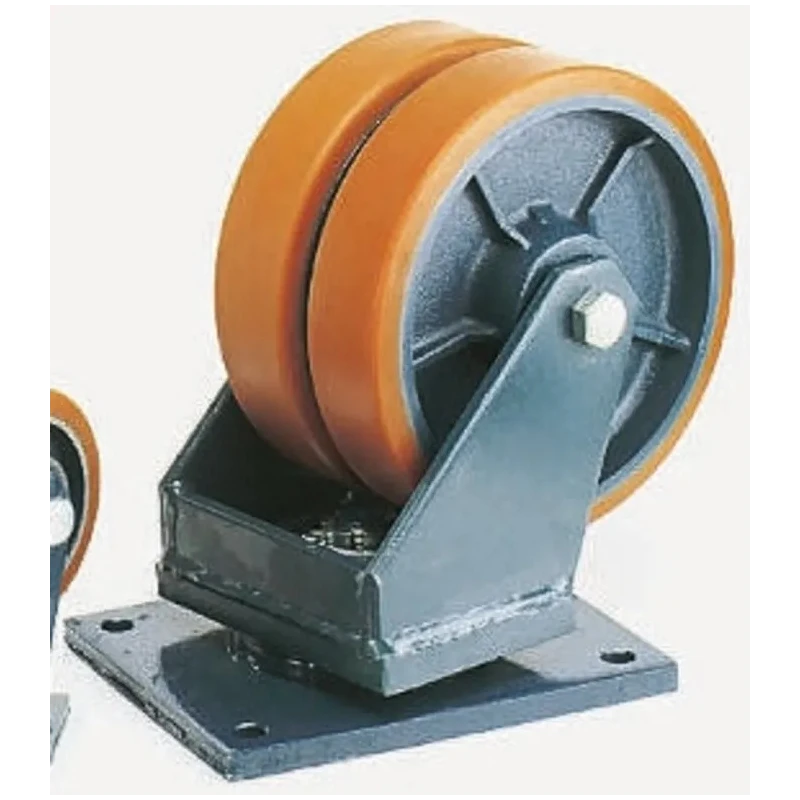 LAG Swivel Castor 200 mm Wheel Diameter 2000 kg Capacity Polyurethane Tyre Cast Iron Hub 7474