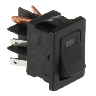 C & K Illuminated DPST On-Off On-Off Rocker Switch Panel Nylon Housing 3A 250V AC 30V DC DM64J72S205Q6